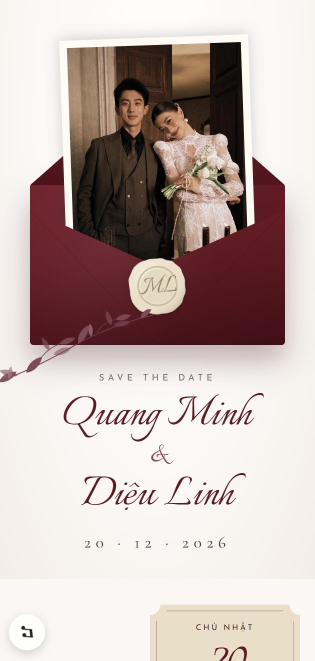 Mẫu Phong Thư Đỏ Rượu